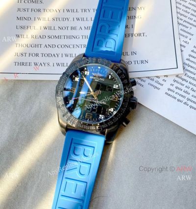 Copy Breitling Cockpit B50 Blue Rubber Strap Watches 46mm